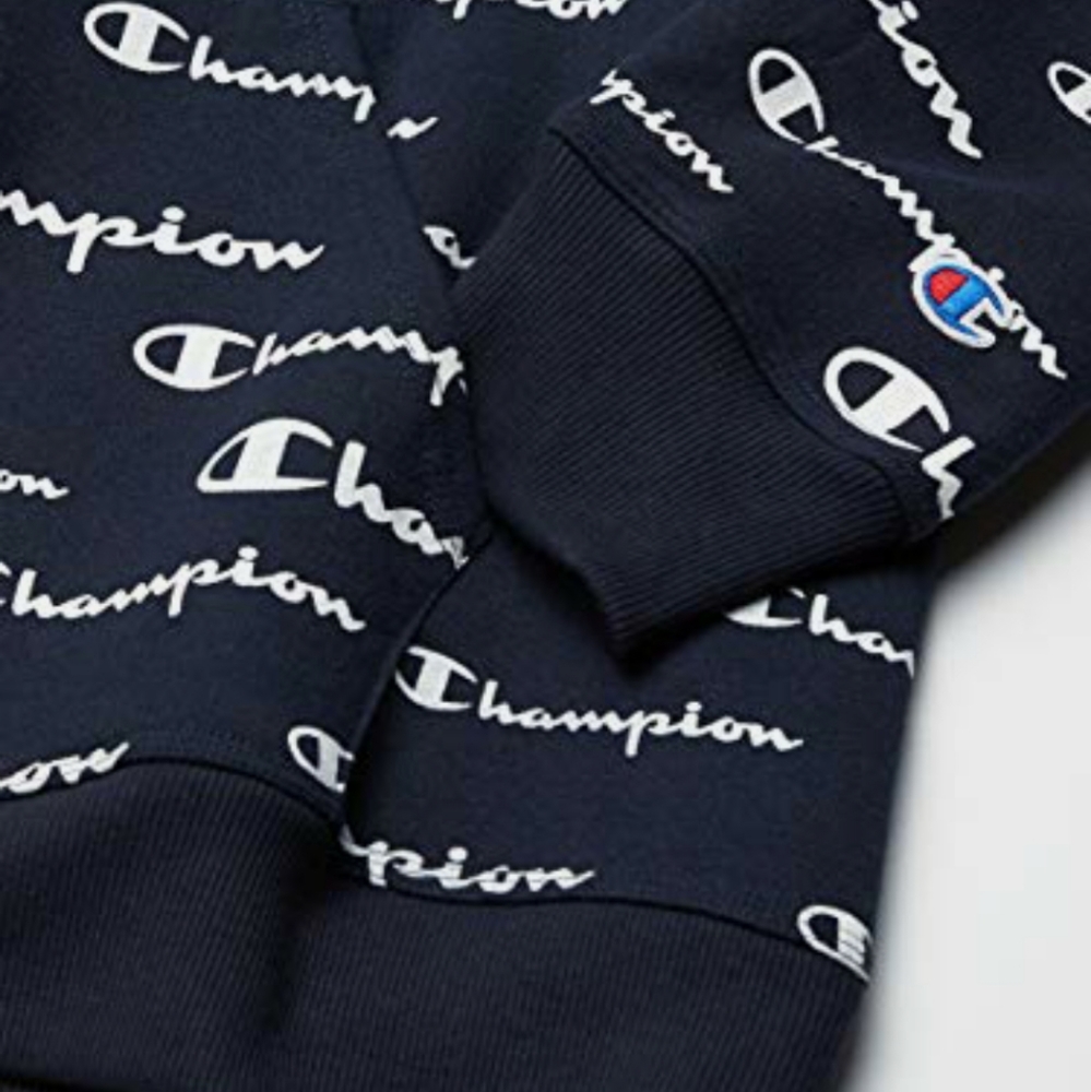 Champion All Over Logo Script Hoodie - Picture 2 of 2